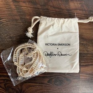 NWT Victoria Emerson X Darylann Denner Neutral Ivory Wrap Bracelet
